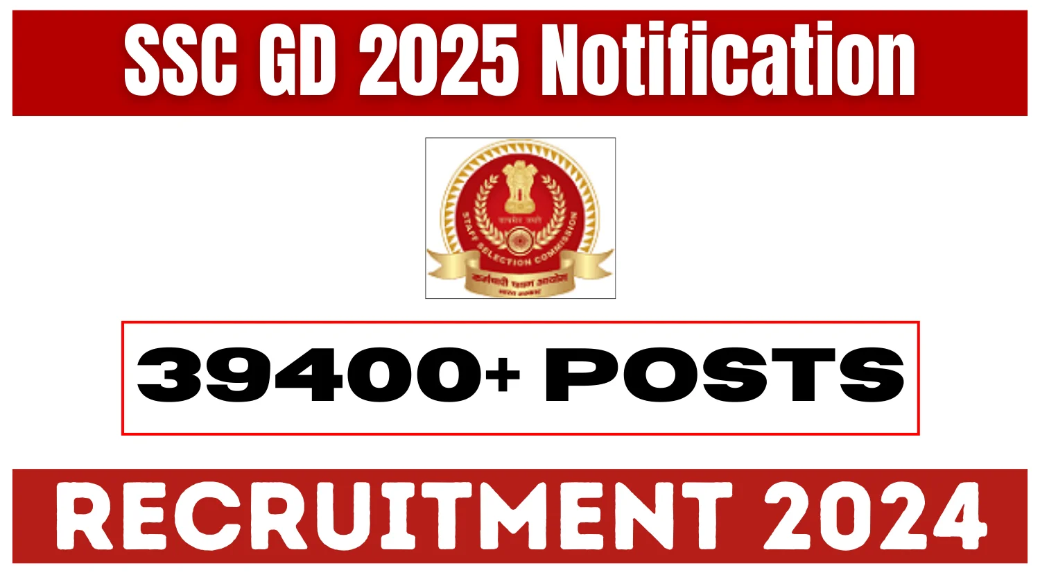 SSC GD 2025 Notification Out